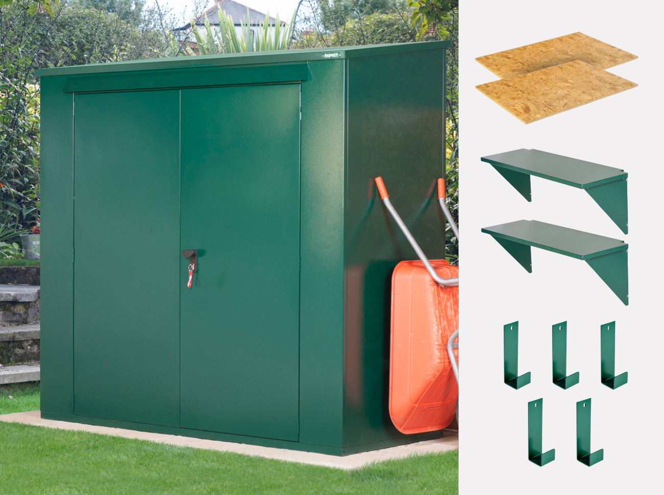 7x3 Metal Caravan Storage (Trojan Plus) - 5 Point Locking- Bundle Deal