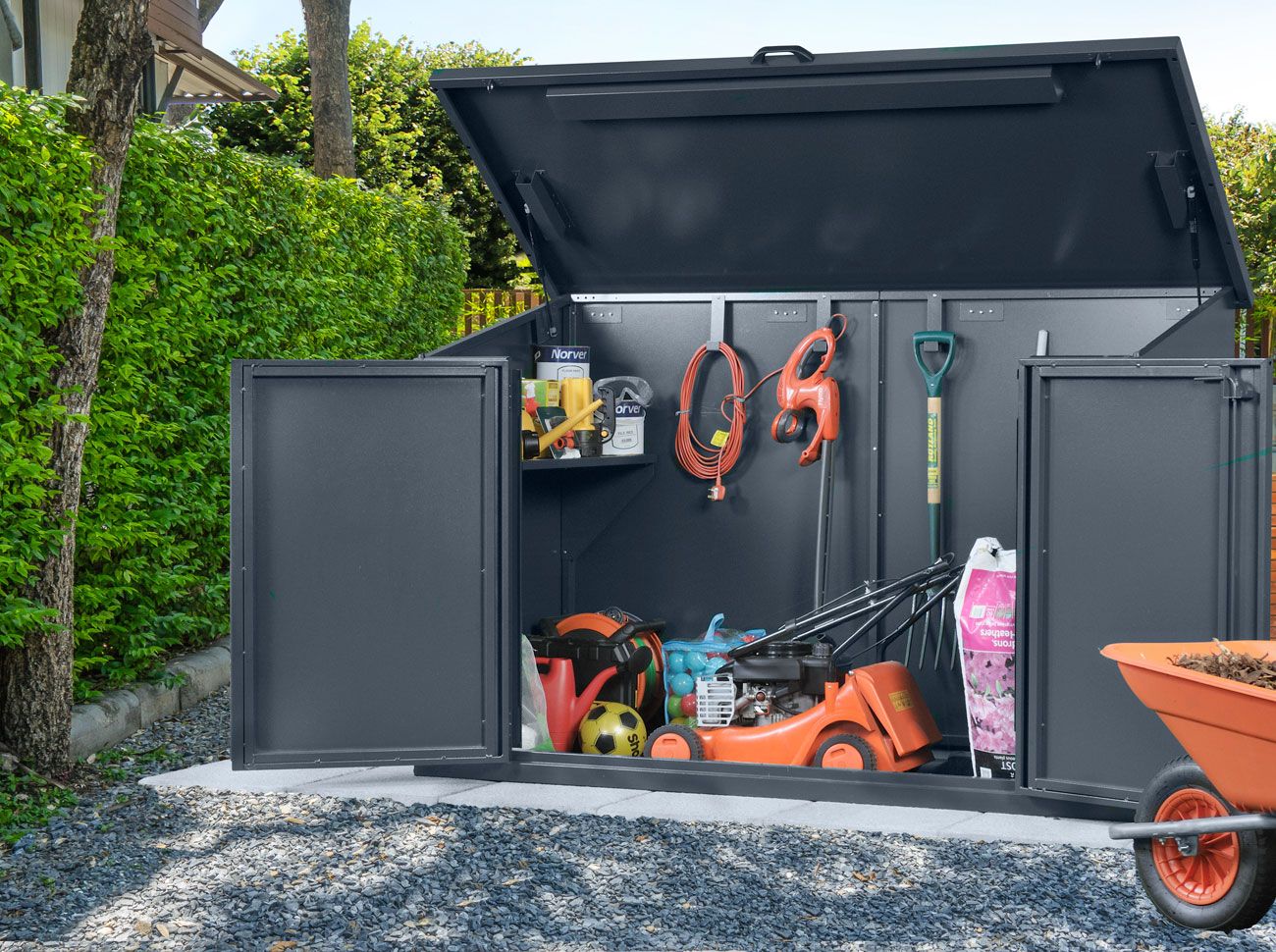 7x4 Metal Shed (The Access) - 3 Point Locking