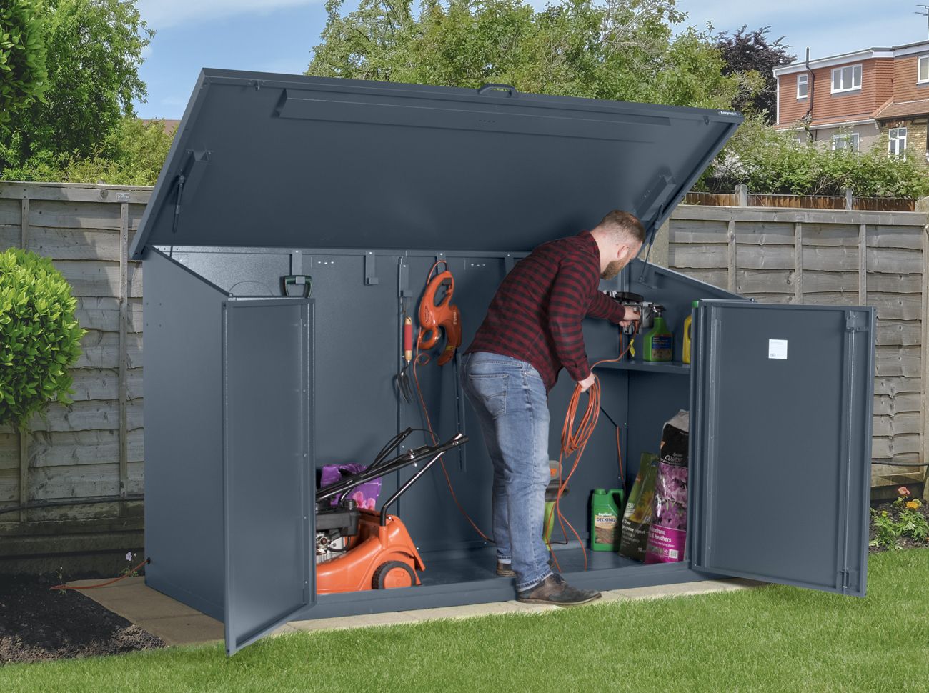8x4 Metal Shed (The Access E-Plus) - 3 Point Locking