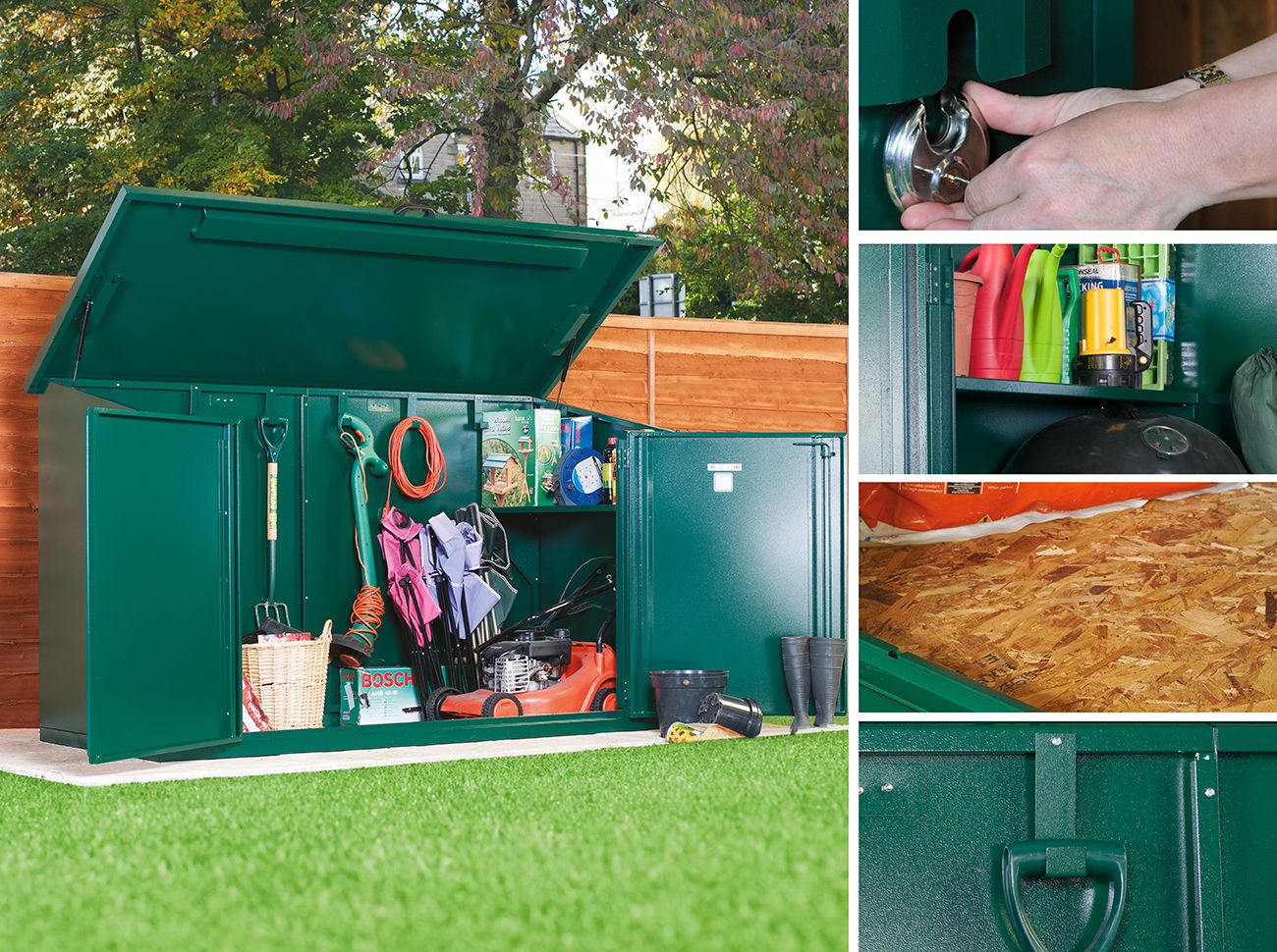 8X4 Metal Shed (The Access Plus) - 3 Point Locking - Bundle Deal