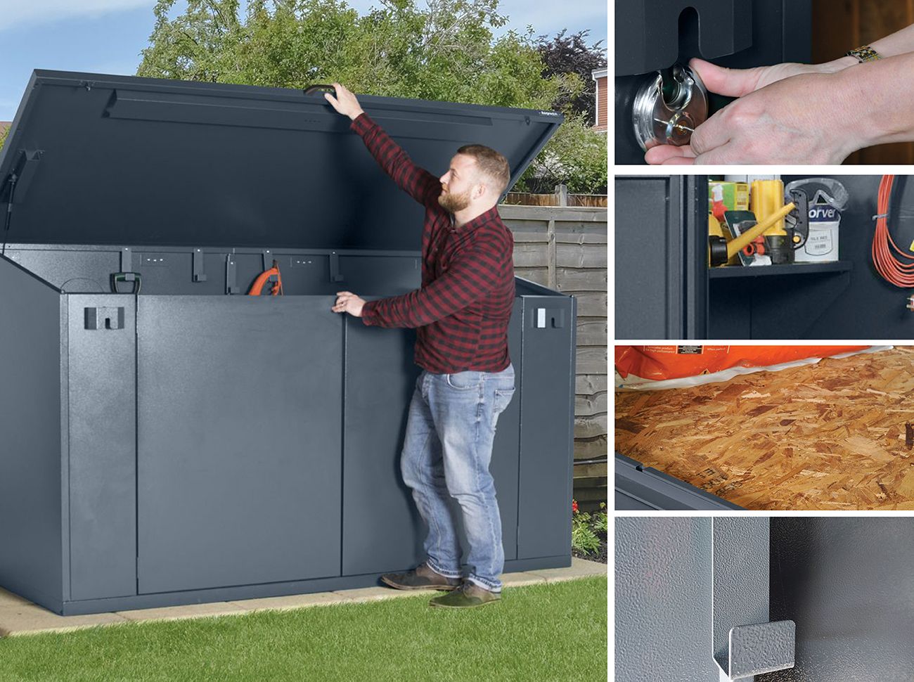 8x4 Metal Shed (The Access E-Plus) - 3 Point Locking - Bundle Deal