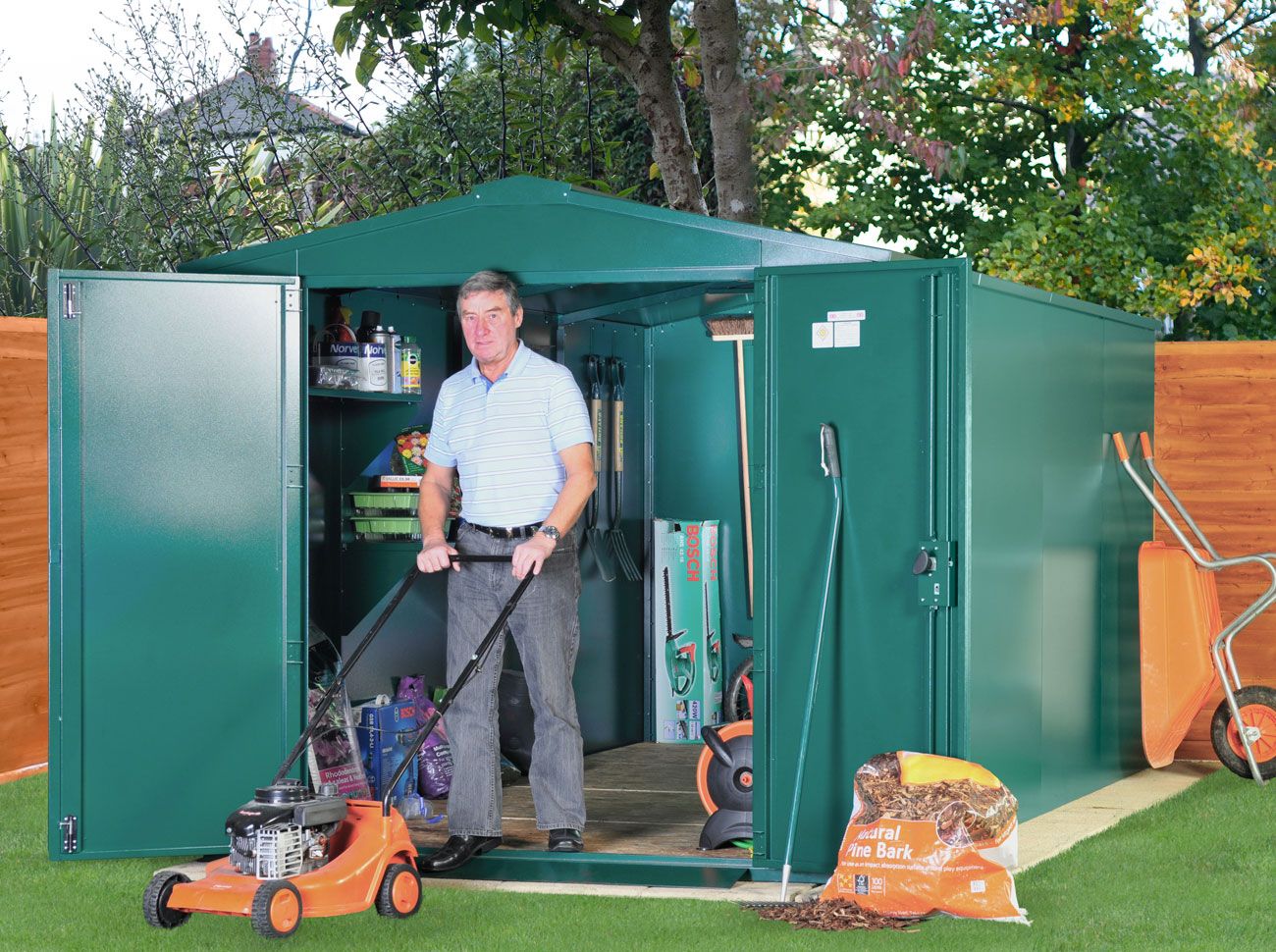 7x14 Metal Shed (The Gladiator P2) - Police Preferred Specification