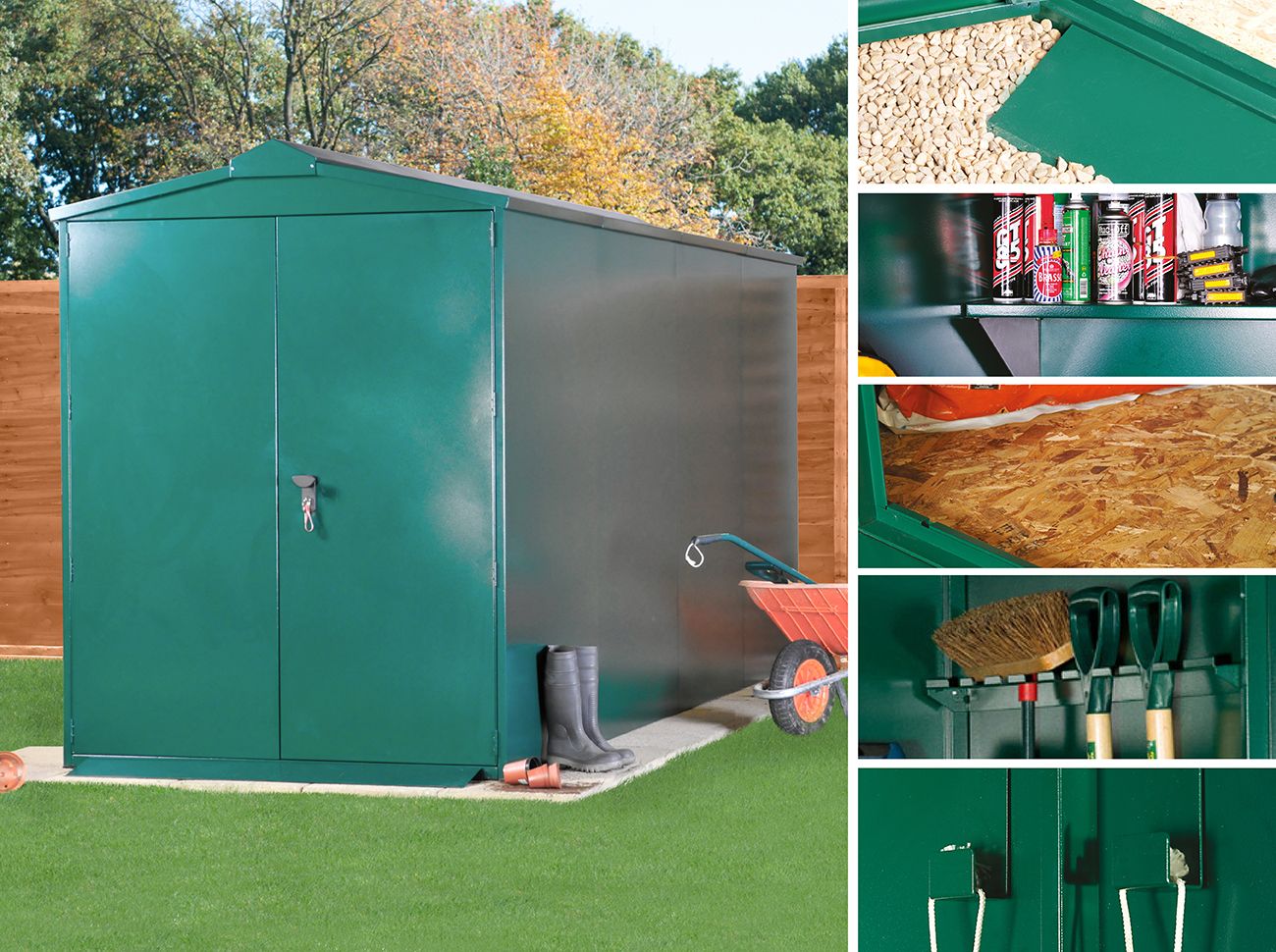 5x14 Metal Shed (The Centurion P2) - Police Preferred Specification - Bundle Deal