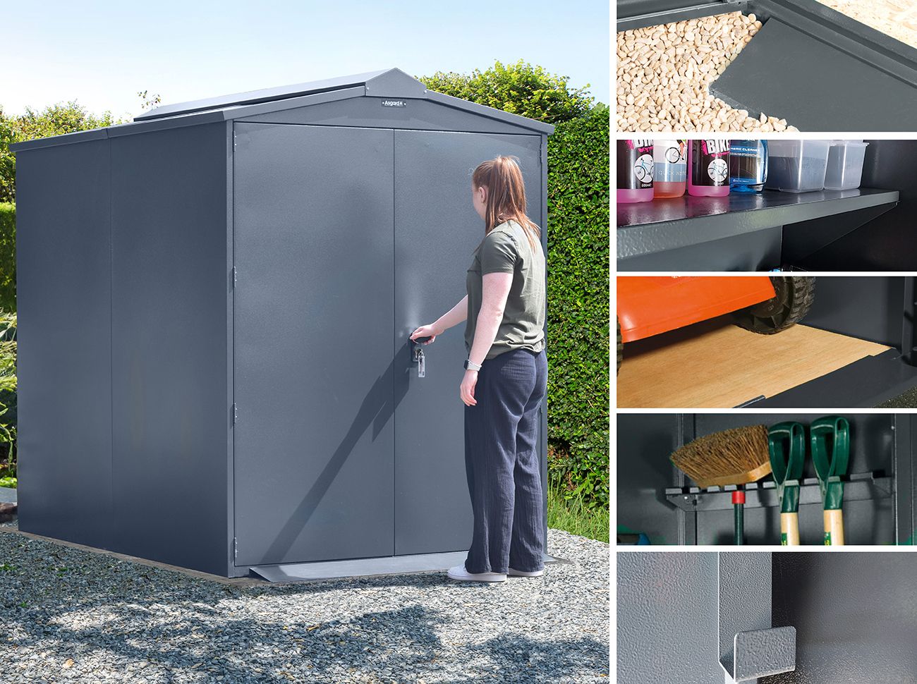 5x7 Metal Shed (The Centurion) - Police Preferred Specification - Bundle Deal