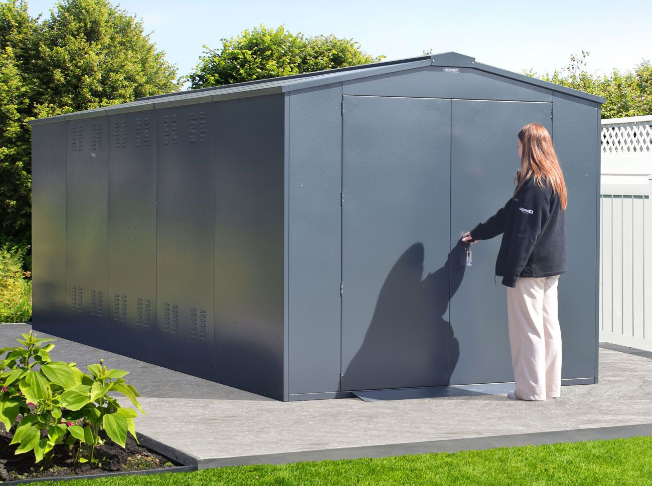 7x18 Metal Shed (The Gladiator P3) - Police Preferred Specification