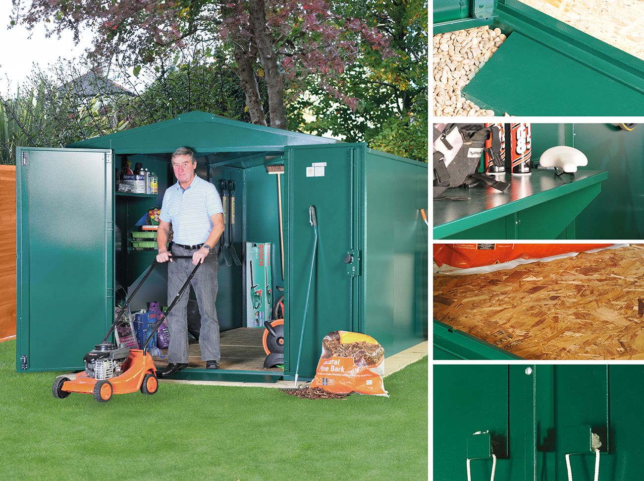 7x14 Metal Shed (The Gladiator P2) - Police Preferred Specification - Bundle Deal