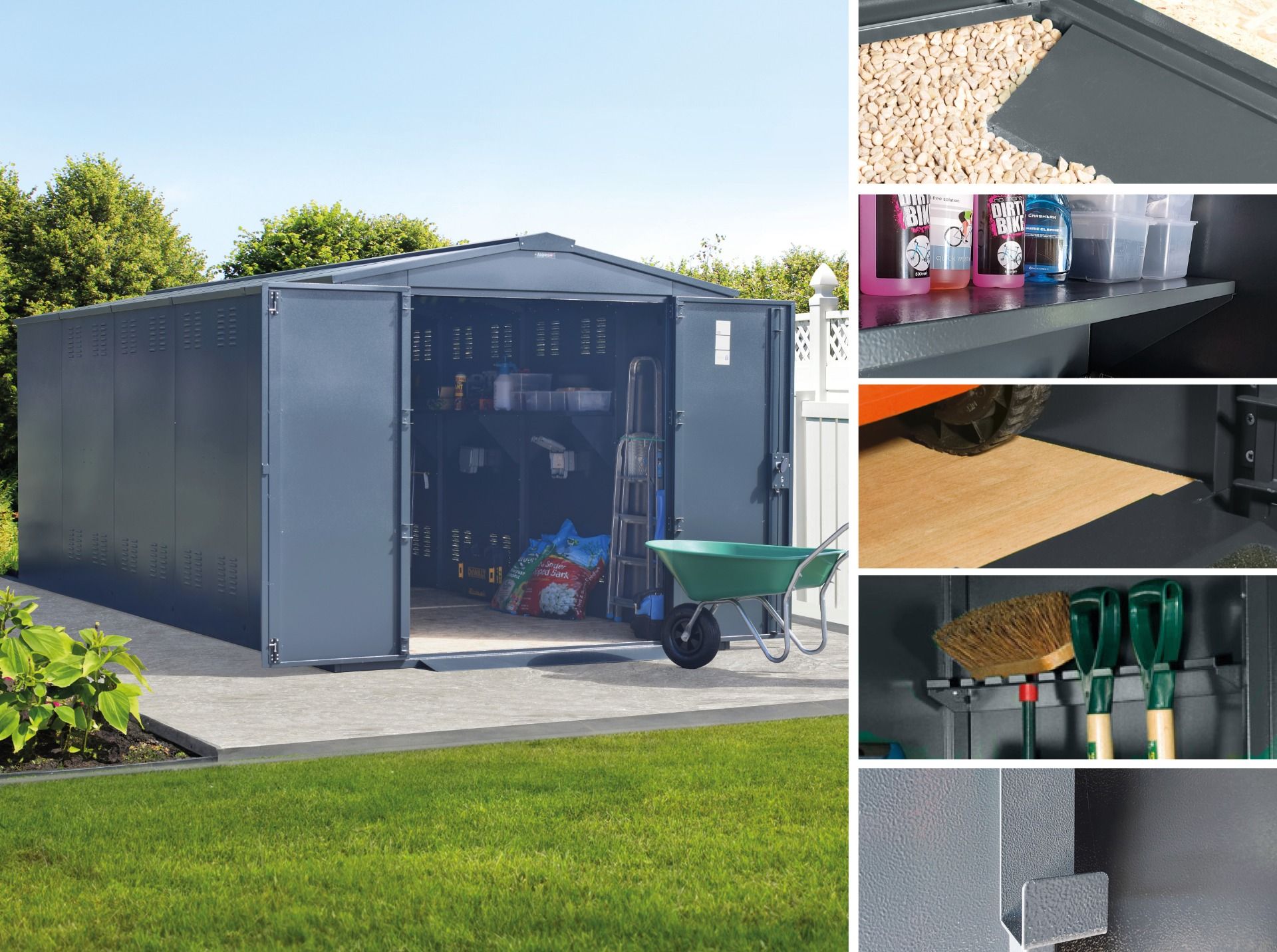 7x18 Metal Shed (The Gladiator P3) - Police Preferred Specification - Bundle Deal