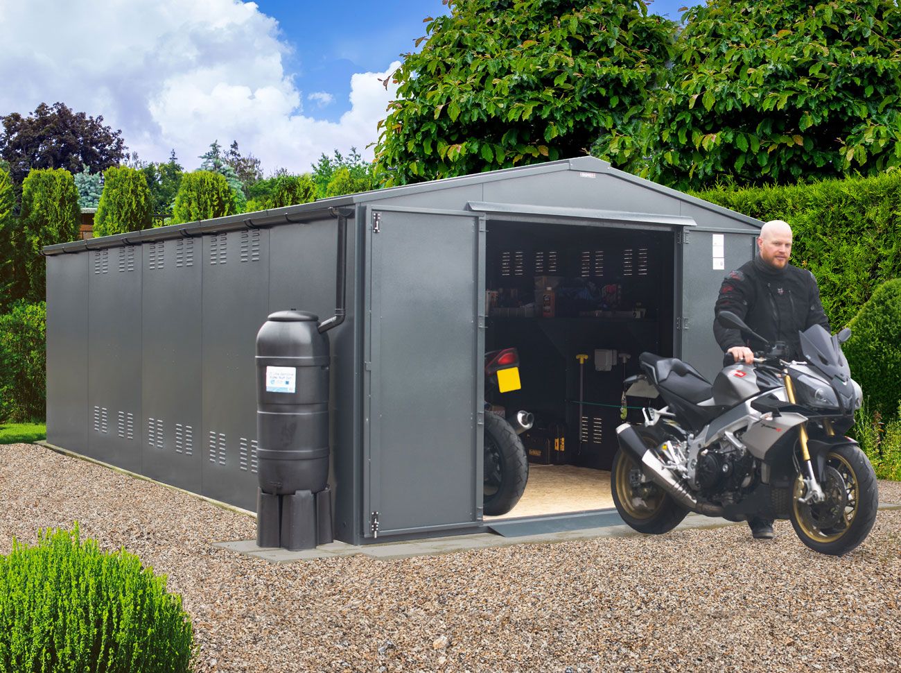 Motorcycle Workshop & Garage 10ft 2" x 17ft 7” Police Preferred Specification