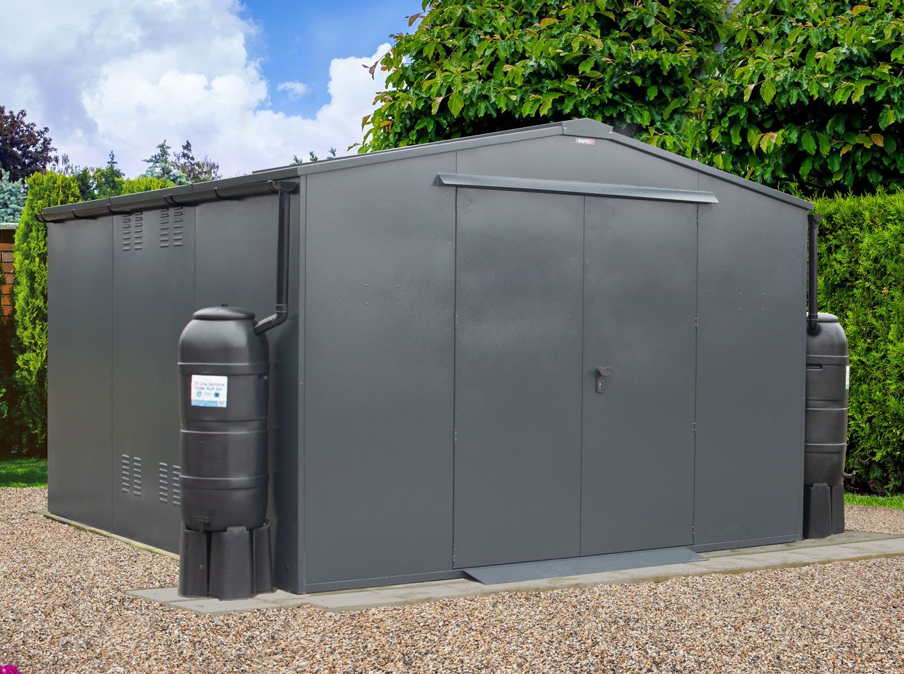 10x11 Metal Garden Workshop Shed (The Garrison Plus) - Police Preferred Specification