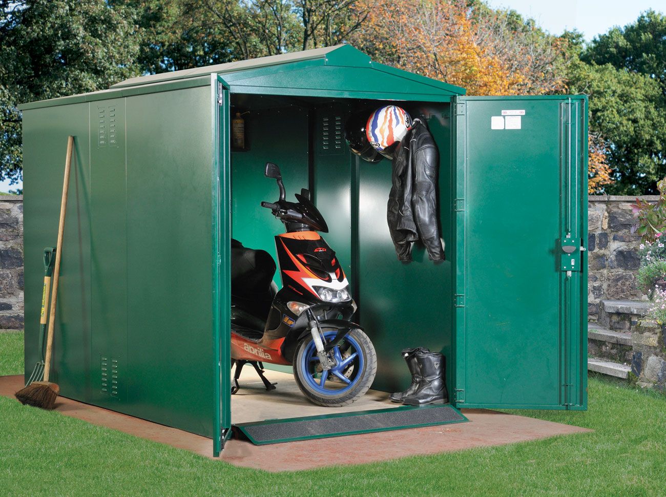 Scooter/Moped Storage 5ft2 x 9ft -  Police Preferred Specification