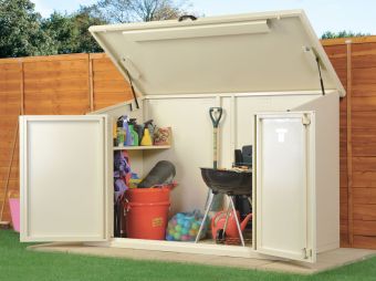 Caravan site storage shed
