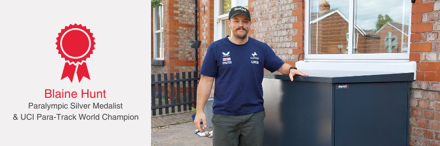 Paralympic Cyclist Blaine Hunt Upgrades to Asgard’s Metal Cycle Locker