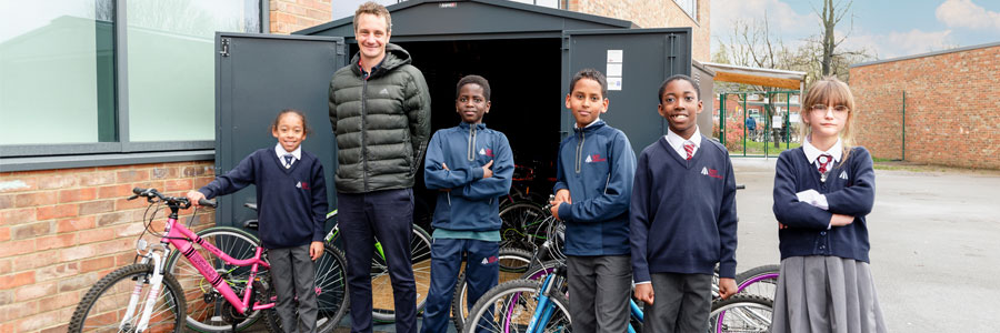Asgard Storage & Brownlee Foundation donate Bikes and Bike Shed