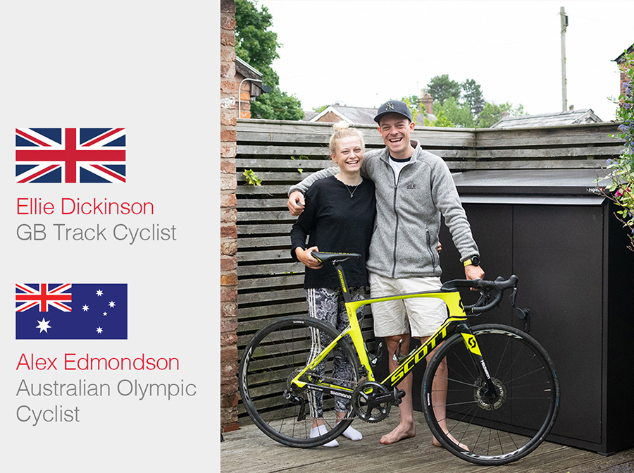 Alex Edmondson and Ellie Dickinson bike shed